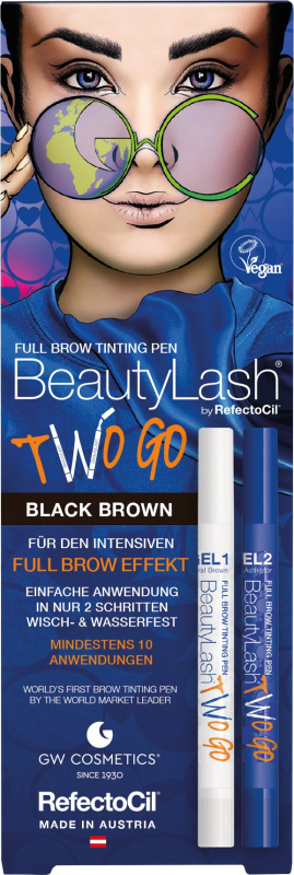 RefectoCil BeautyLash Two Go barva na obočí odstín Black Brown 2x15 ml
