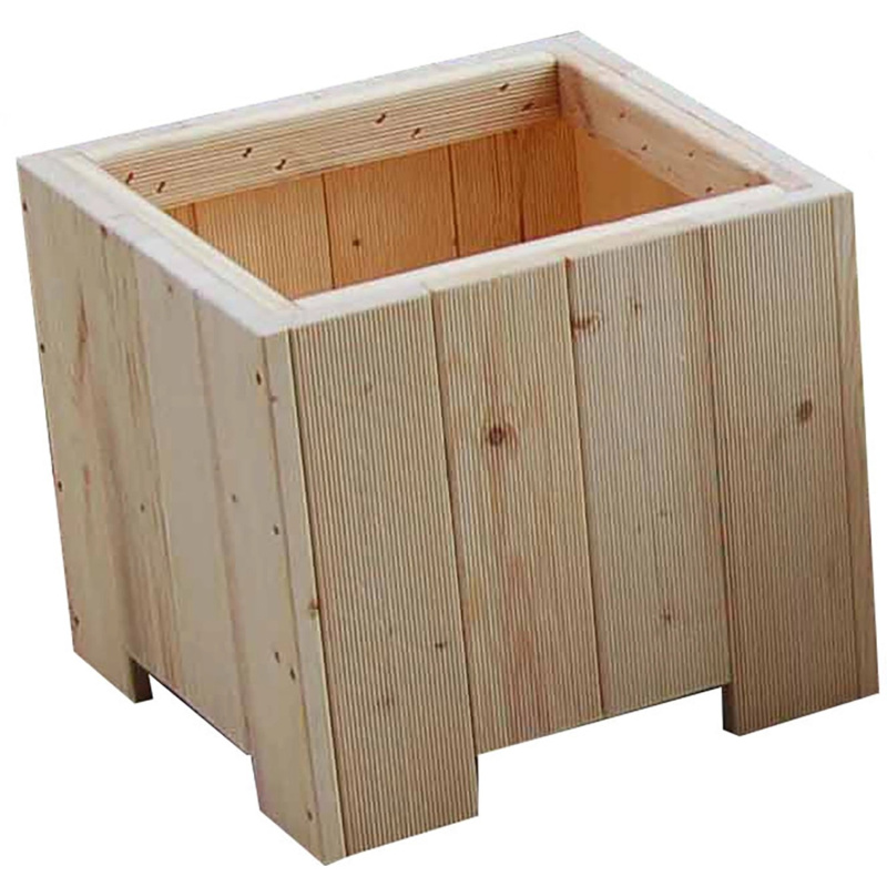 Gaspo Dřevěný truhlík Wels, přírodní, 45 x 45 x 35 cm