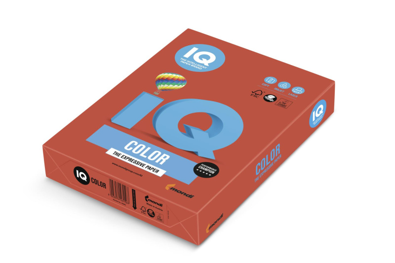 Barevný papír IQ A4 - červený CO44, 120g/m2, 250 listů