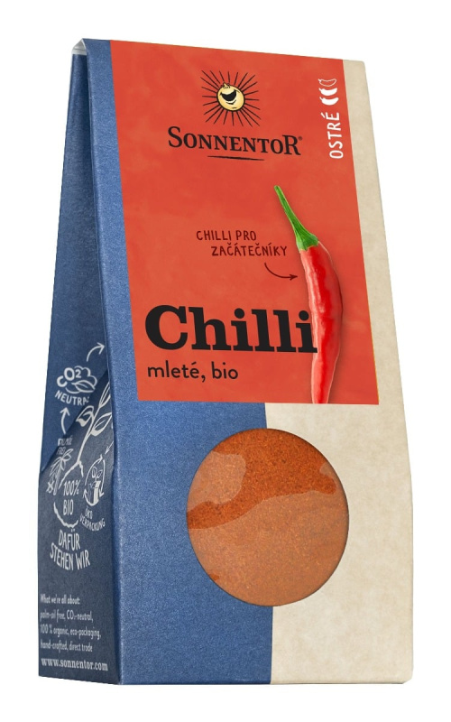 Sonnentor Chilli bio, mleté 40g
