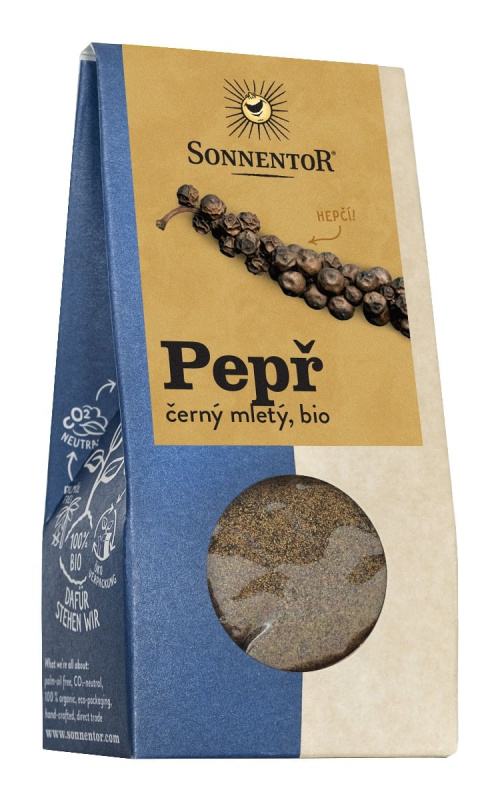 Sonnentor Pepř černý bio, mletý 50g
