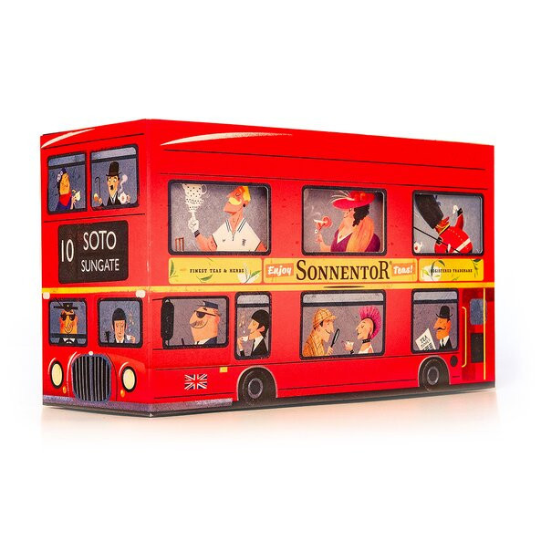 Kolekce černých čajů Sonnentor - London Bus, bio, 3 druhy, 84,6 g, 54 ks