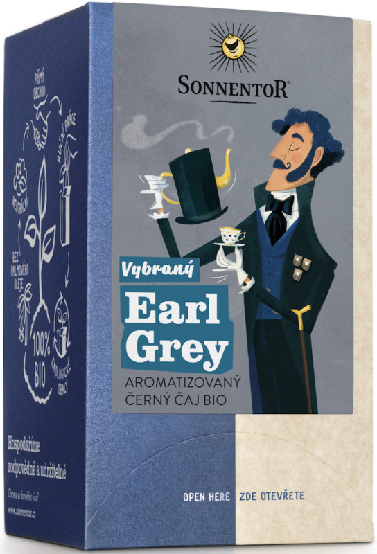 Černý čaj Sonnentor - Earl Grey, bio, 18 x 1,5 g