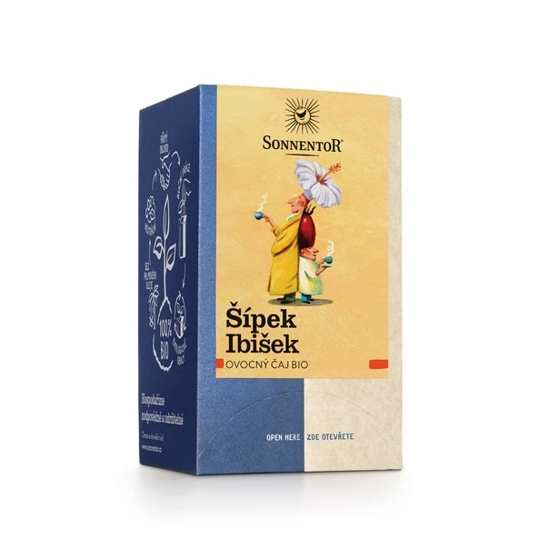Šípek - ibišek ovocný porcovaný čaj BIO Sonnentor 54 g