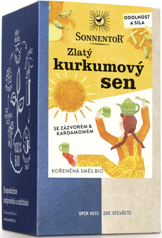 SONNENTOR Čaj Zlatý kurkumový sen BIO 36 g