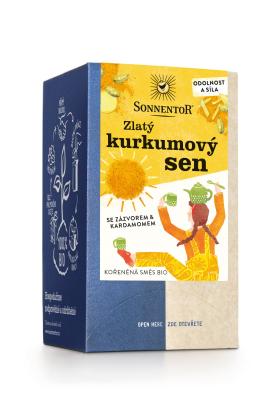 SONNENTOR Čaj Zlatý kurkumový sen BIO 36 g