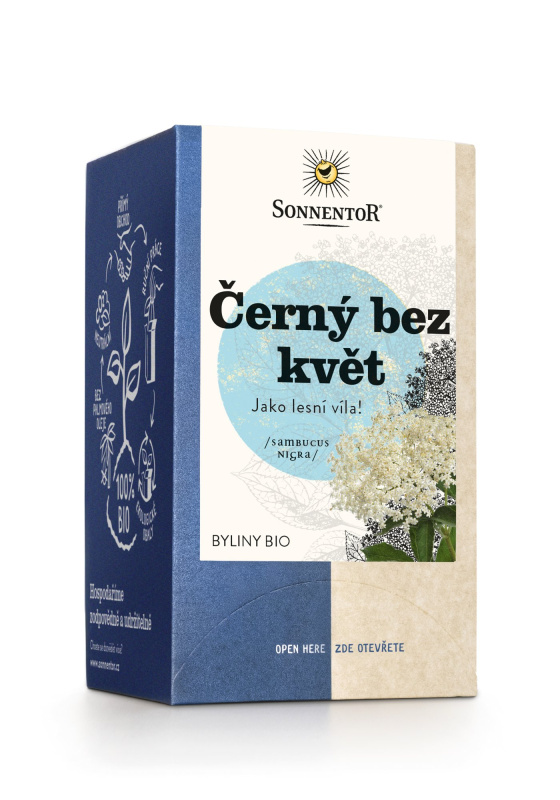 Sonnentor Černý bez květ bio 27g porc. dvoukomorový