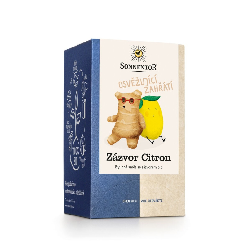 Sonnentor Zázvor Citron bio 32,4g porc. dvoukomorový