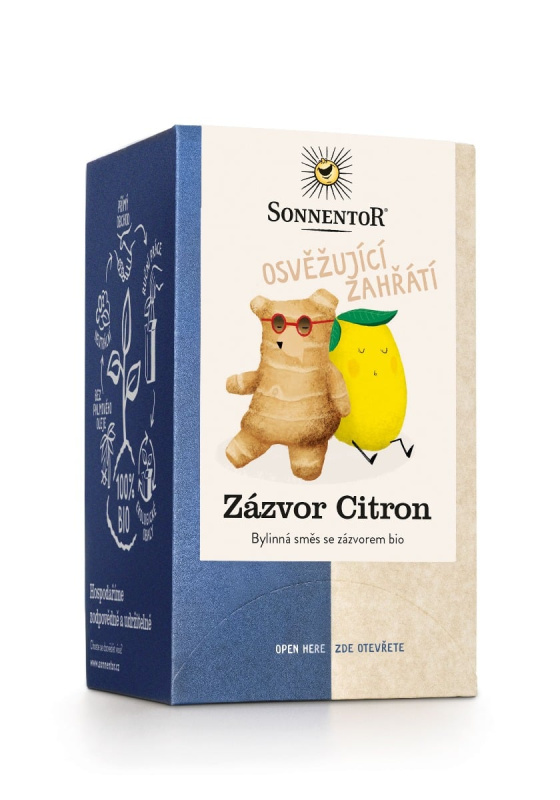 Sonnentor Zázvor Citron bio 32,4g porc. dvoukomorový