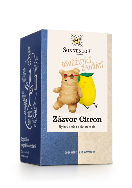 Sonnentor Zázvor Citron bio 32,4g porc. dvoukomorový