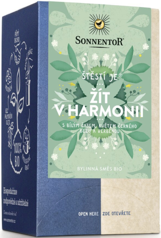 Sonnentor Štěstí je žít v harmonii - bylinný čaj 27g