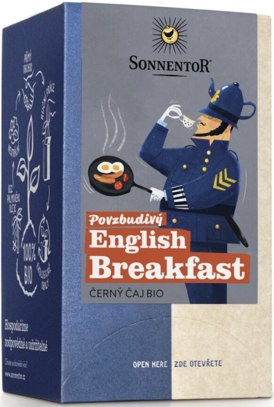 Sonnentor Povzbudivý English Breakfast černý čaj -porc. dvoukomorový, 32,4 g