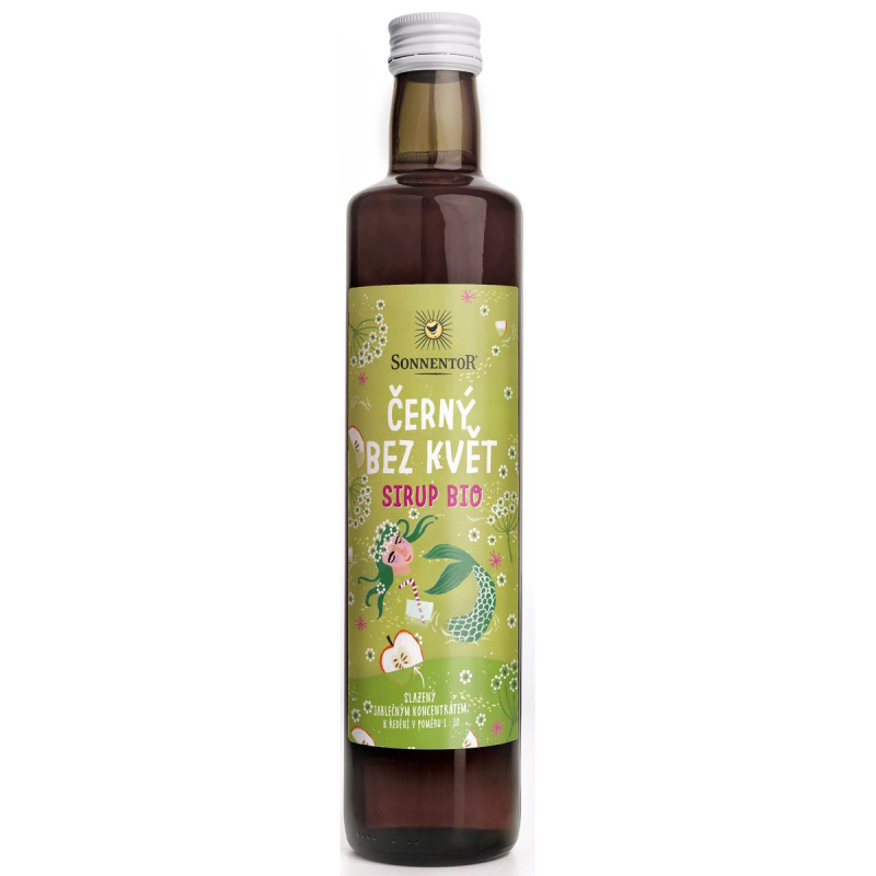 Sonnentor BIO sirup černý bez květ sklo