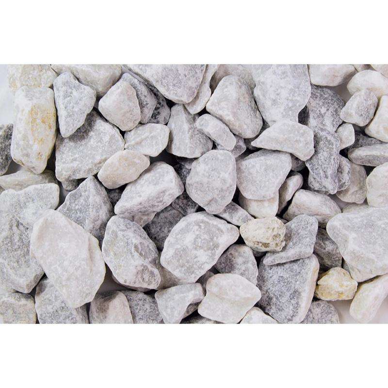 Mramorové kamenivo oblačně bílé 25-50 mm 25 kg PE pytel