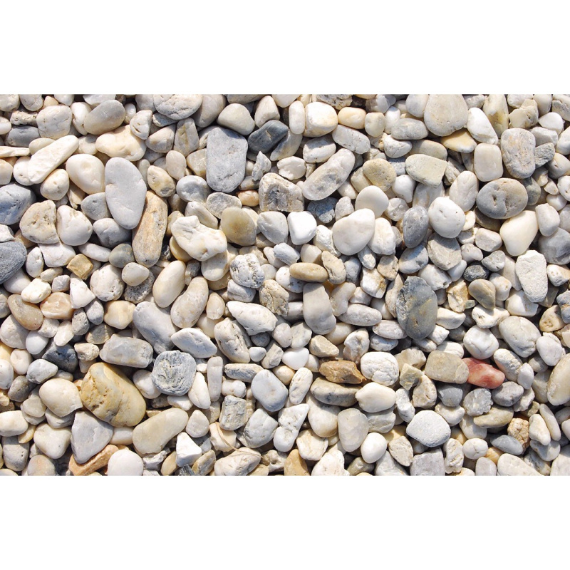 Oblázky křemene bílé-pestré 16-32 mm 25 kg PE pytel