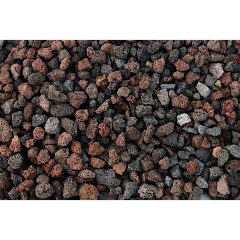 Lávová drť žhavé uhlíky - černá 8-16 mm 20 kg PE pytel