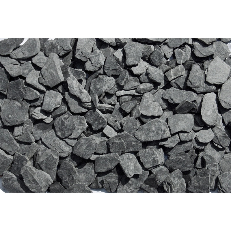 Břidlicové plátky grafitové-černé 20-40 mm 20 kg PE pytel