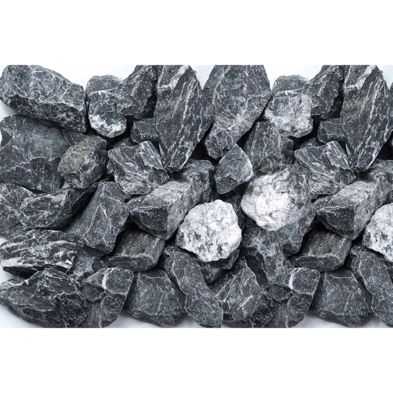 Mramorové kamenivo černobílé 25-50 mm 25 kg PE pytel