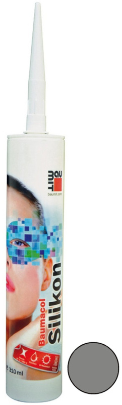 Tmel silikonový sanitární Baumit Baumacol Silikon cement grey 310 ml