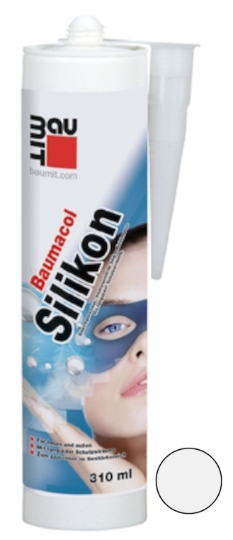 Tmel silikonový sanitární Baumit Baumacol Silikon white 310 ml