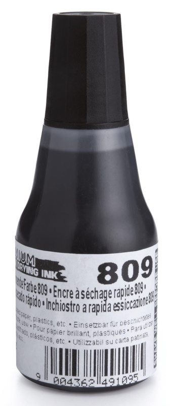 Razítková barva Colop 809 - rychleschnoucí, 25 ml, černá 151475