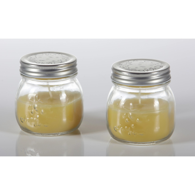 FlowerPower Citronelová svíčka Potty ve sklenici pr. 8 x 9 cm