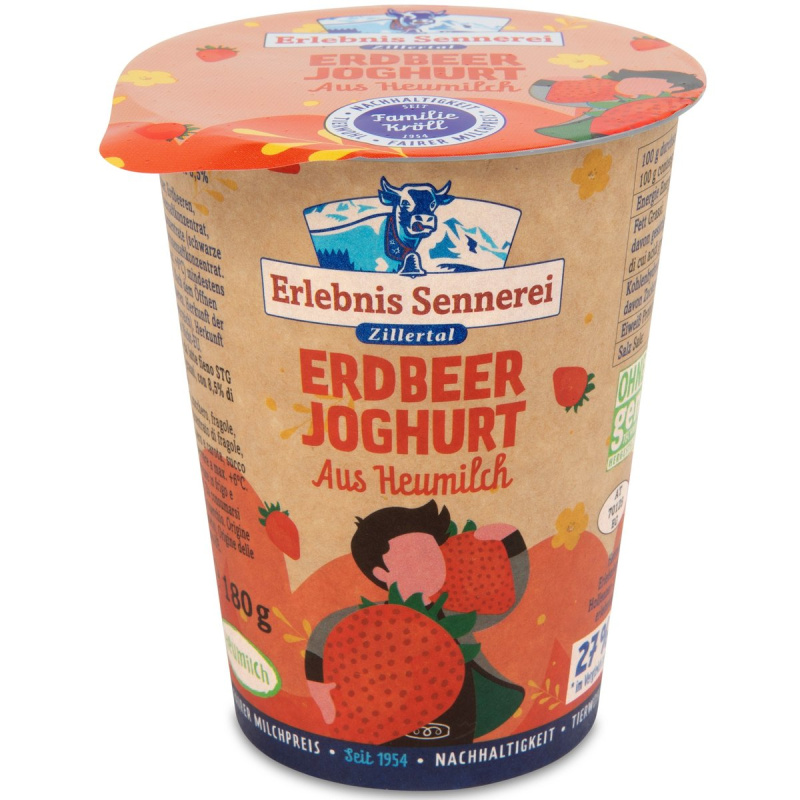 Erlebnis Sennerei Jogurt z louky s příchutí jahody 3,5 %