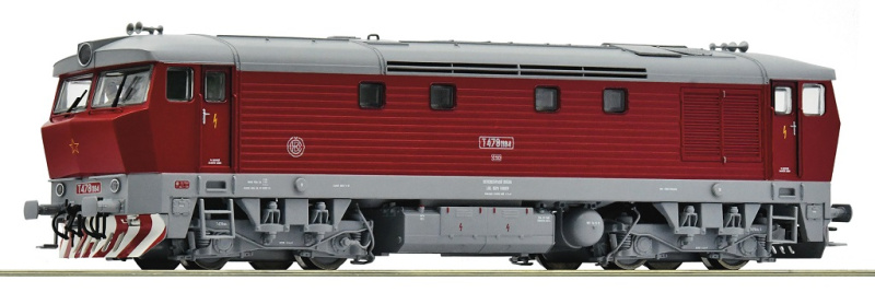 Roco H0 dieselová lokomotiva T478 ČSD Bardotka červená 7300028