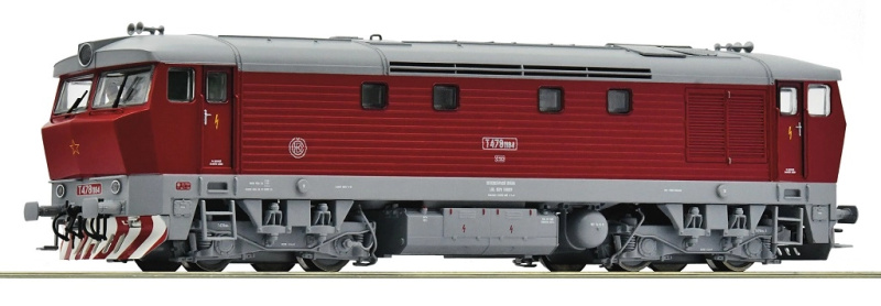 Roco H0 dieselová lokomotiva T478 ČSD Bardotka červená 7300028