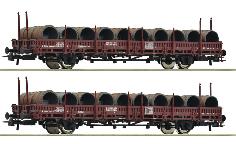 Roco Sada 2 ks klanicových vozů Ks s nákladem ÖBB - 6600120