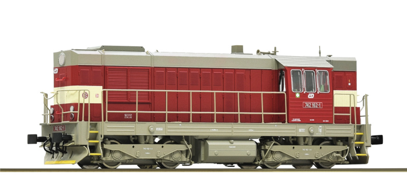Roco H0 DCC/ZVUK dieselová lokomotiva ř. 742 ČD Kocour 7310014