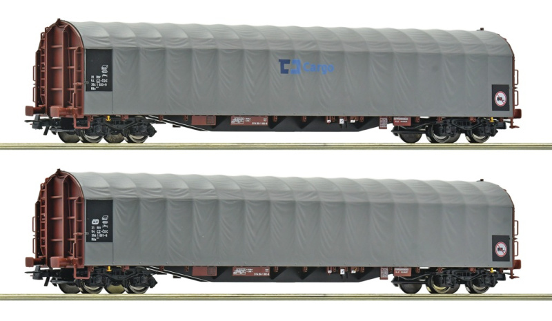 Roco Sada 2 ks čtyřnápravových vozů s posuvnou plachtou Rils-y ČD Cargo - 6600159