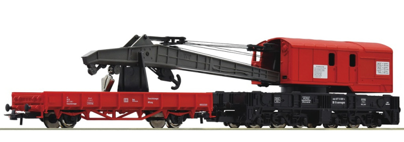 Roco Jeřábový vagón s ochranným vagónem, DB AG 56240