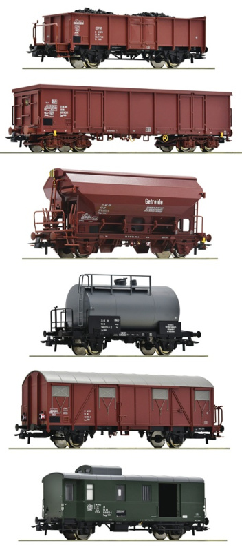 Roco Sada 6 ks nákladních vagónů, DR - 76030