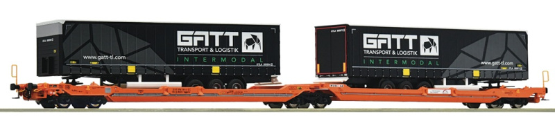 Roco Dvojitý kontejnerový kloubový vagón T3000e, Wascosa - 77403
