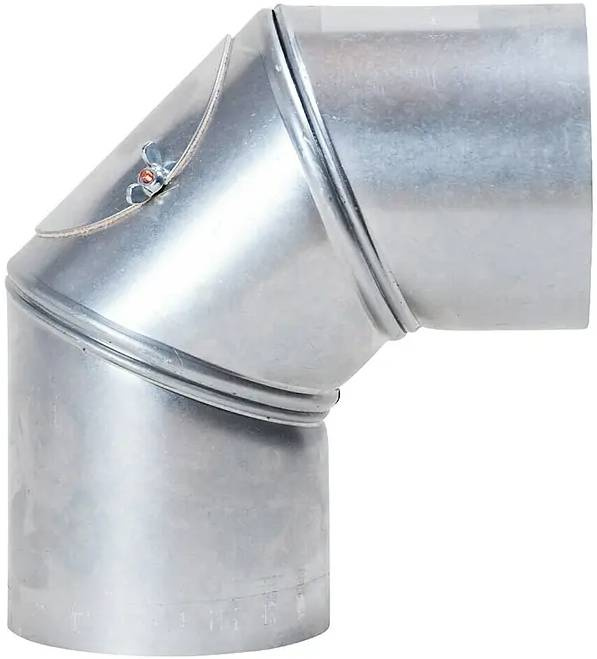 Bertrams Koleno kouřovodu / 130 mm / stěna 0,6 mm / stříbrná Varianta: ivi1