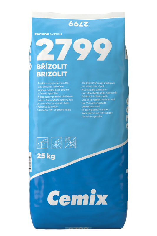 Omítka minerální Cemix 2799 BŘÍZOLIT přírodní 25 kg