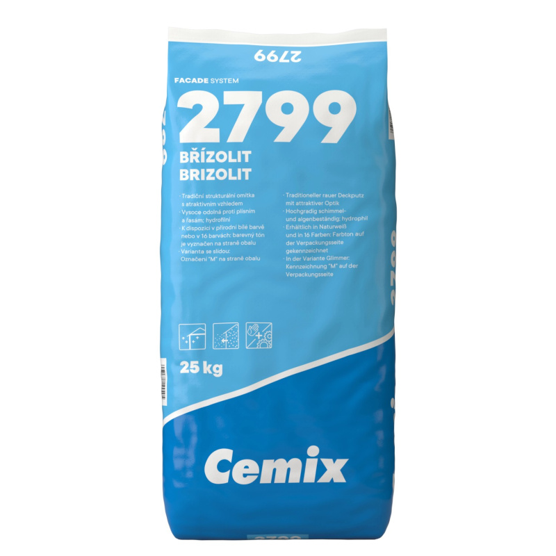 Omítka minerální Cemix 2799 BŘÍZOLIT přírodní 25 kg