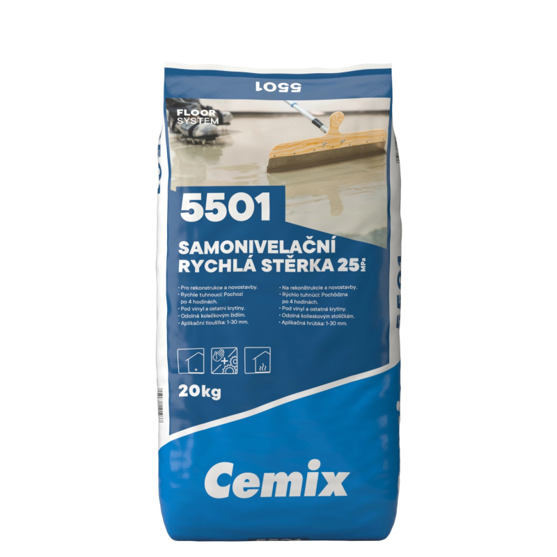 Cemix rychlá samonivelační stěrka 25 MPa 20 kg