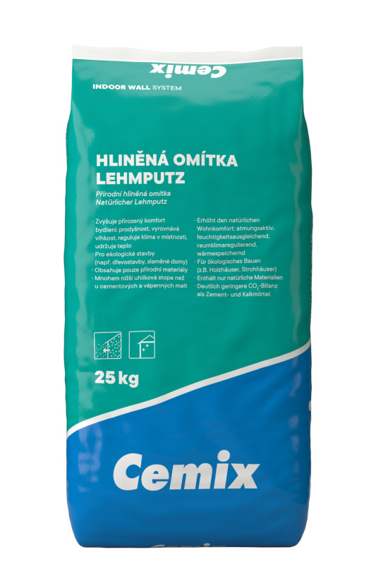 Omítka hliněná jádrová Cemix 4612 strojní 25 kg