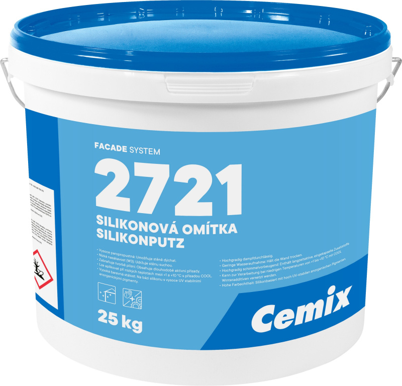 Omítka silikonová Cemix 2721 rýhovaná 2 mm 25 kg