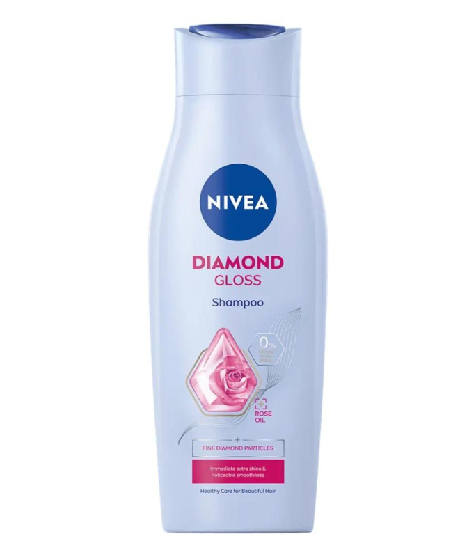 Nivea Diamond Gloss pečující šampon pro unavené vlasy bez lesku 400 ml