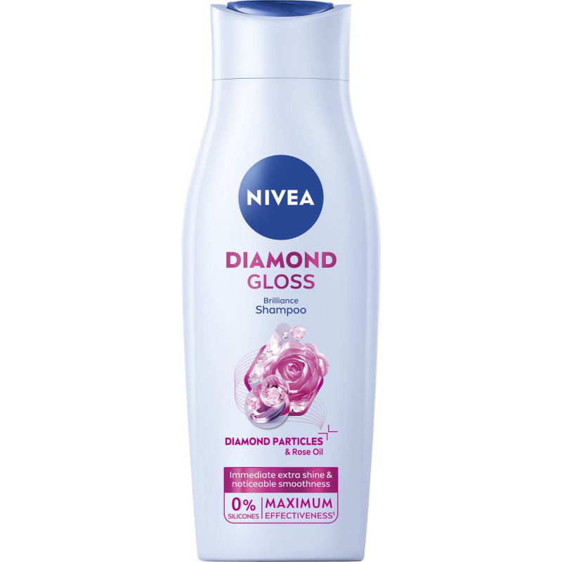Nivea Diamond Gloss pečující šampon pro unavené vlasy bez lesku 400 ml