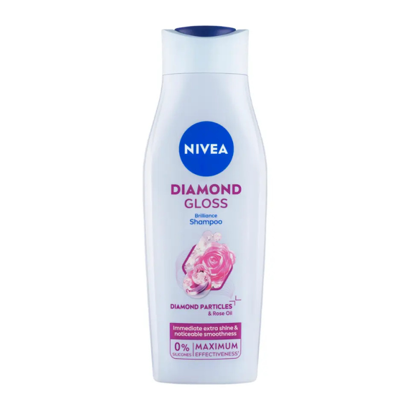Nivea Diamond Gloss pečující šampon pro unavené vlasy bez lesku 400 ml