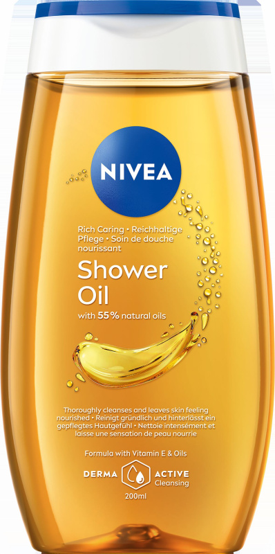 Nivea Natural pečující sprchový olej 200 ml