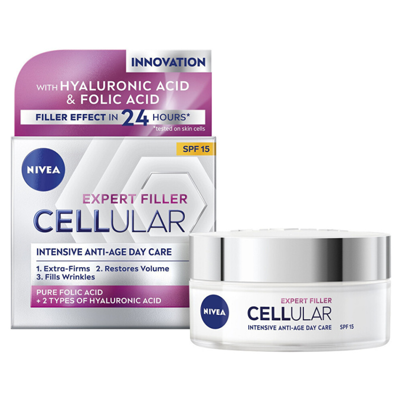 NIVEA Hyaluron Cellular Filler zpevňující denní krém SPF 15 50 ml