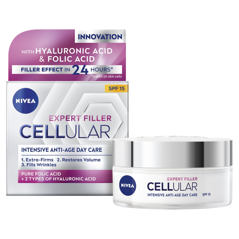 NIVEA Hyaluron Cellular Filler zpevňující denní krém SPF 15 50 ml