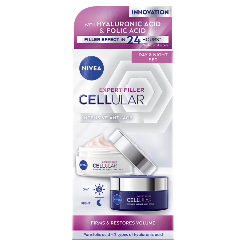 NIVEA Cellular Expert Filler výhodné balení pro rozjasnění a vyhlazení pleti