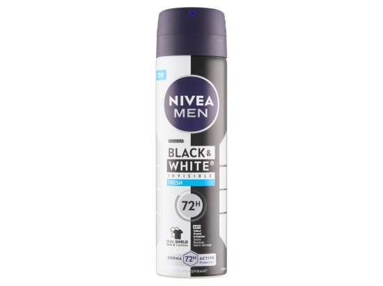 NIVEA MEN Invisible Black & White sprej antiperspirant pro muže Fresh 150 ml