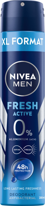 NIVEA MEN Fresh Active deodorant ve spreji pro muže 200 ml